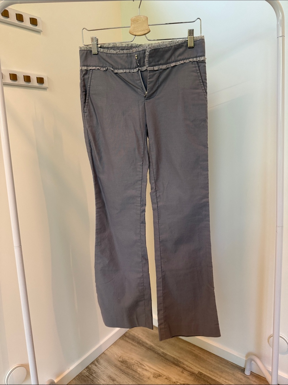 Marc by Marc Jacobs Women's Light Blue Bootcut Leg Woven Pants